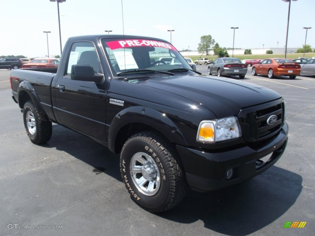 Black 2007 Ford Ranger Sport Regular Cab 4x4 Exterior Photo #52470809
