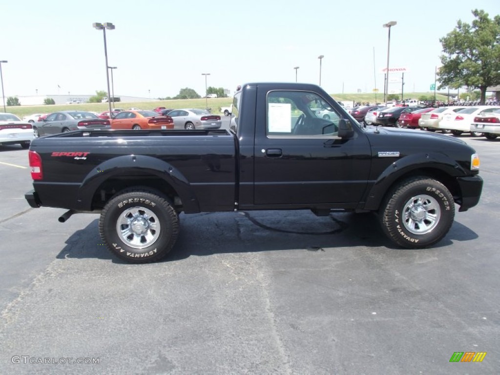Black 2007 Ford Ranger Sport Regular Cab 4x4 Exterior Photo #52470824