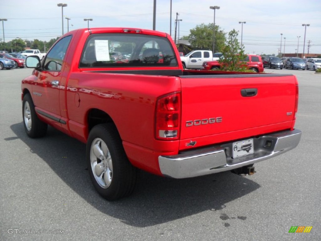 2004 Ram 1500 SLT Regular Cab - Flame Red / Dark Slate Gray photo #2