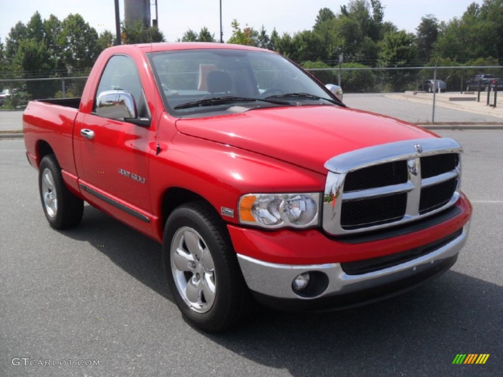 2004 Ram 1500 SLT Regular Cab - Flame Red / Dark Slate Gray photo #5