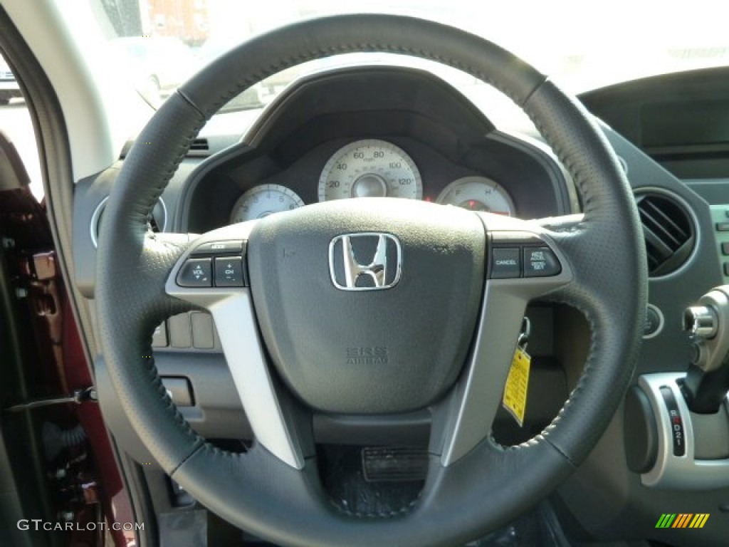 2011 Honda Pilot EX-L 4WD Black Steering Wheel Photo #52474040