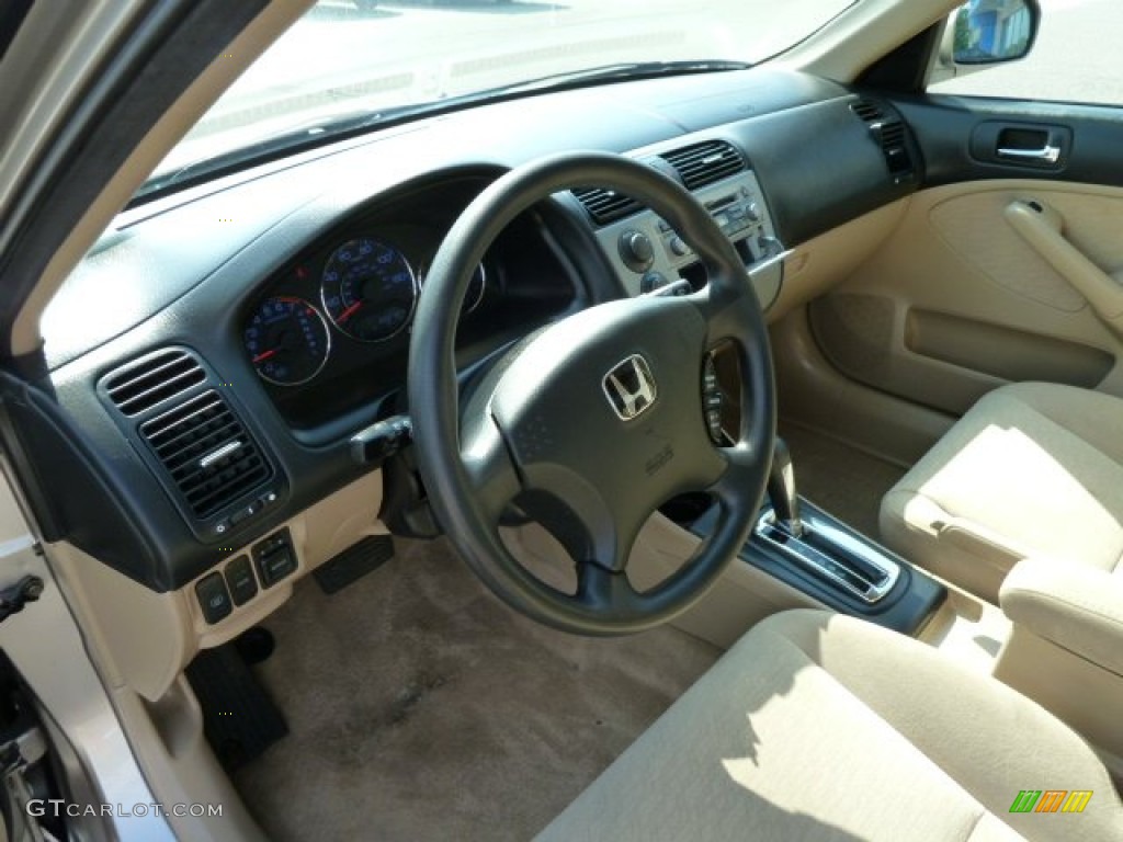 Ivory Beige Interior 2004 Honda Civic Hybrid Sedan Photo #52475660