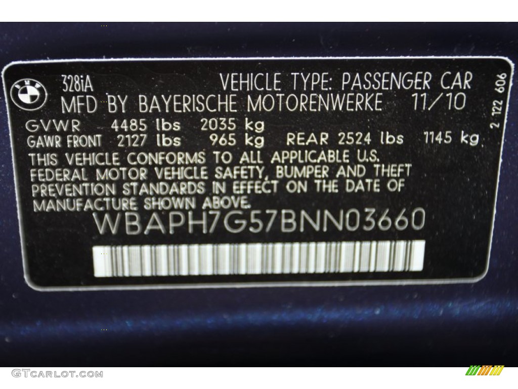 2011 3 Series 328i Sedan - Deep Sea Blue Metallic / Oyster/Black Dakota Leather photo #6