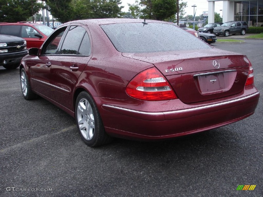 Bordeaux Red Metallic 2003 Mercedes-Benz E 500 Sedan Exterior Photo #52476485