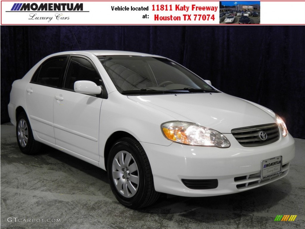 2004 toyota corolla le white #3