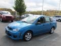 2007 Aqua Blue Metallic Ford Focus ZX4 SES Sedan  photo #6