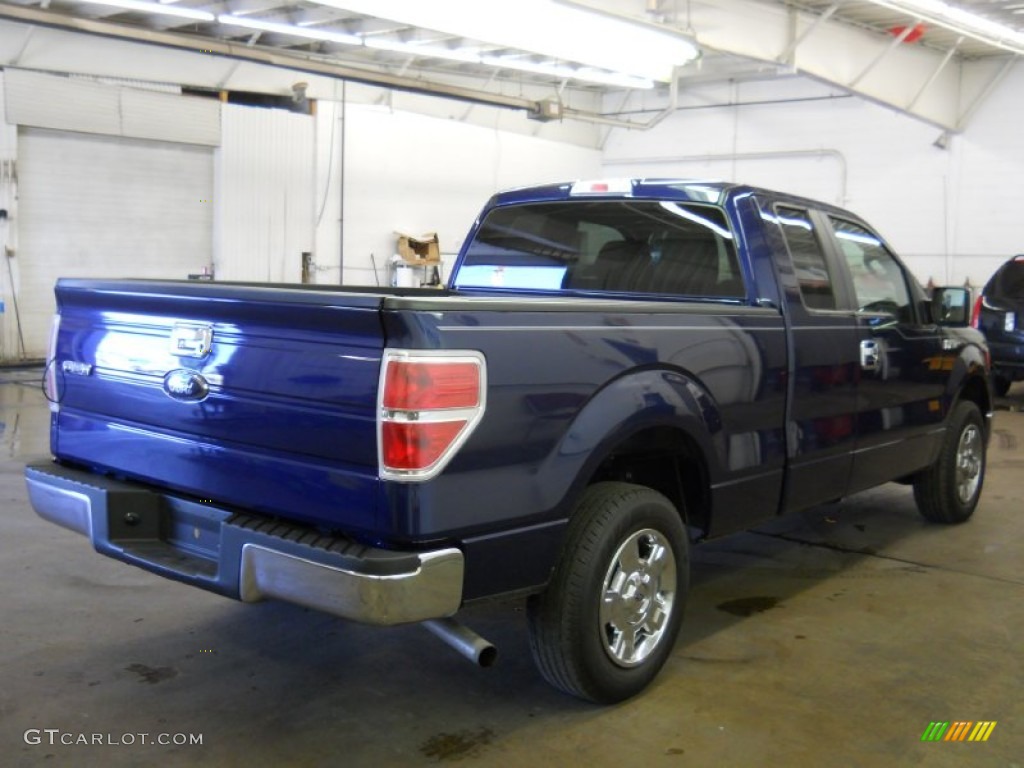 2010 F150 XLT SuperCab - Dark Blue Pearl Metallic / Medium Stone photo #2