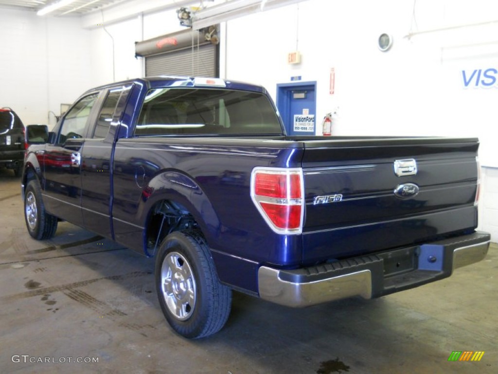 2010 F150 XLT SuperCab - Dark Blue Pearl Metallic / Medium Stone photo #13