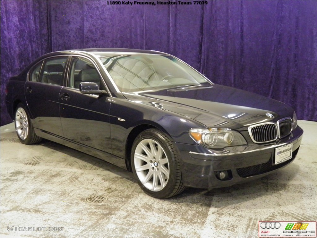 2006 7 Series 750Li Sedan - Monaco Blue Metallic / Basalt Grey/Flannel Grey photo #3