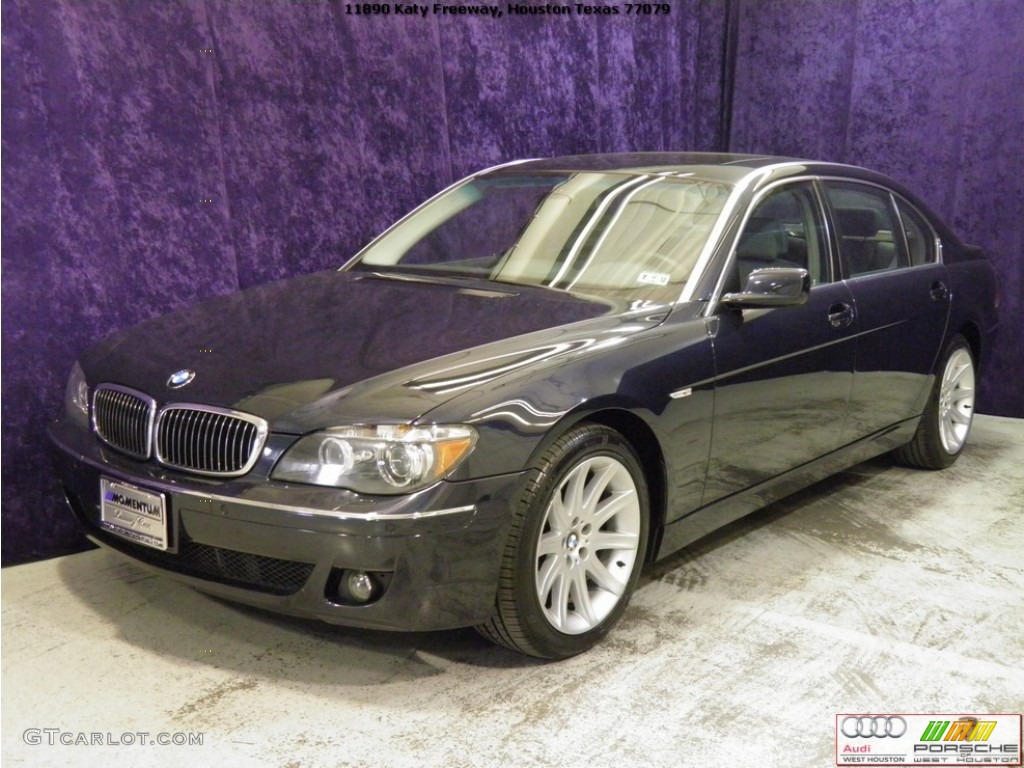2006 7 Series 750Li Sedan - Monaco Blue Metallic / Basalt Grey/Flannel Grey photo #4