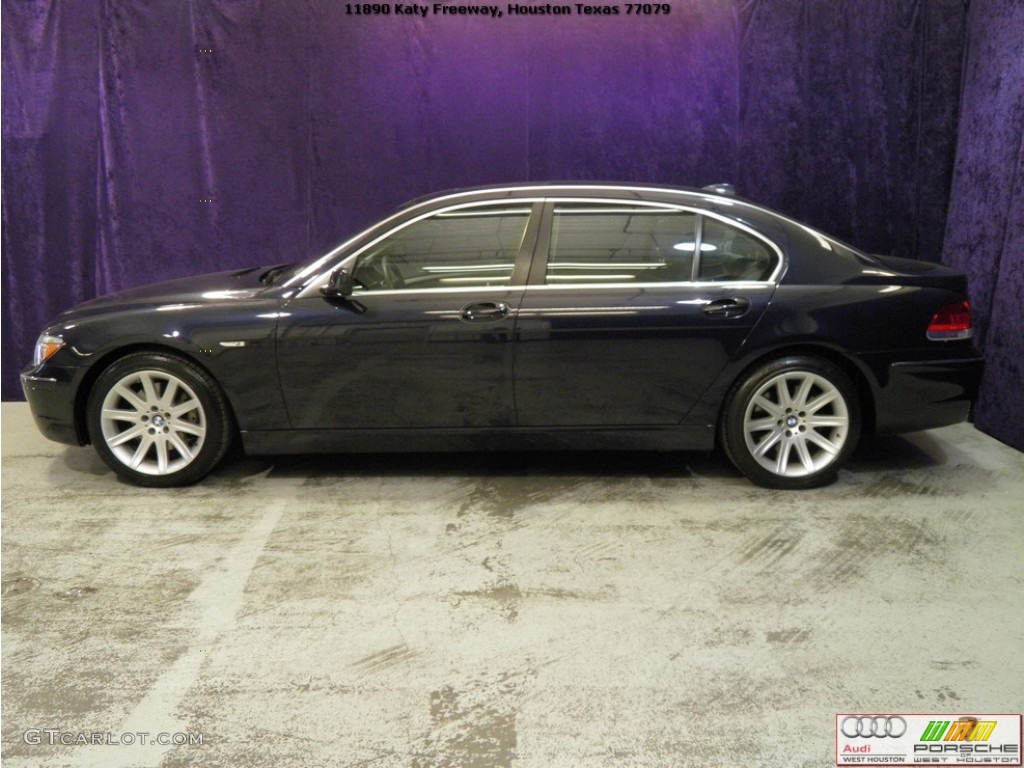 2006 7 Series 750Li Sedan - Monaco Blue Metallic / Basalt Grey/Flannel Grey photo #5