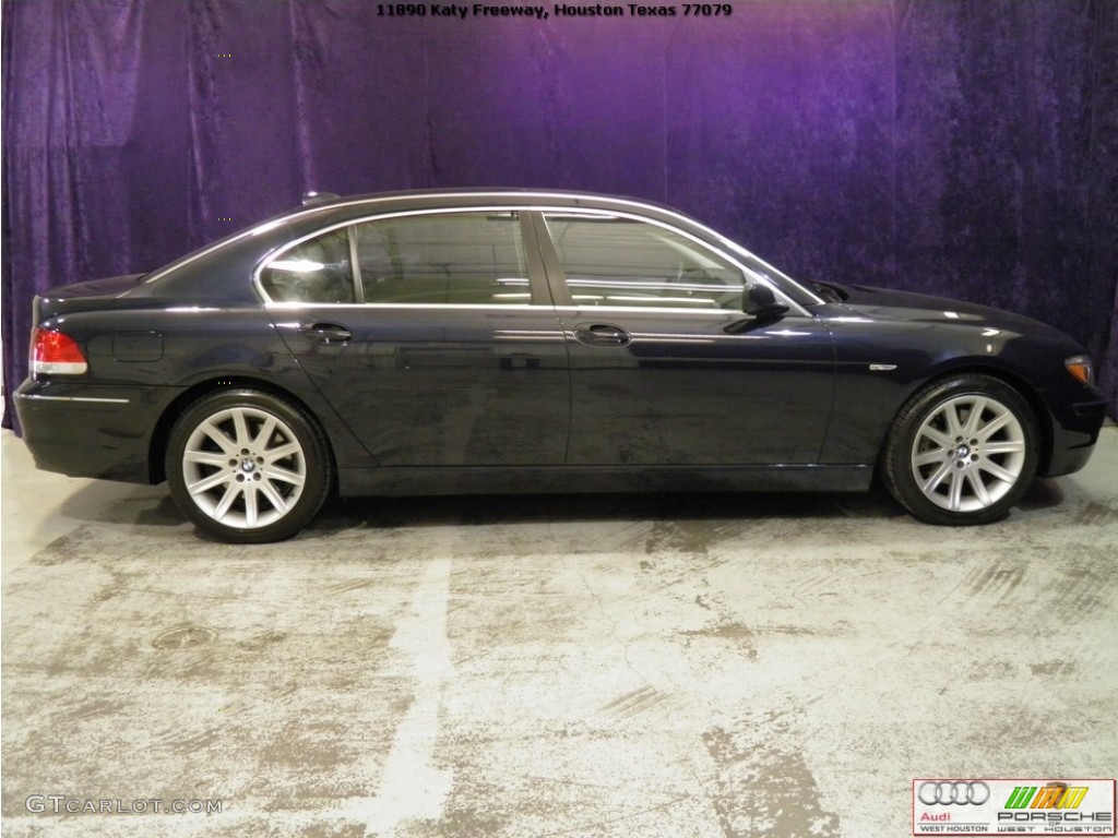 2006 7 Series 750Li Sedan - Monaco Blue Metallic / Basalt Grey/Flannel Grey photo #6