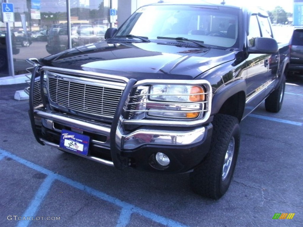 2003 Sierra 2500HD SLT Crew Cab 4x4 - Onyx Black / Neutral photo #2