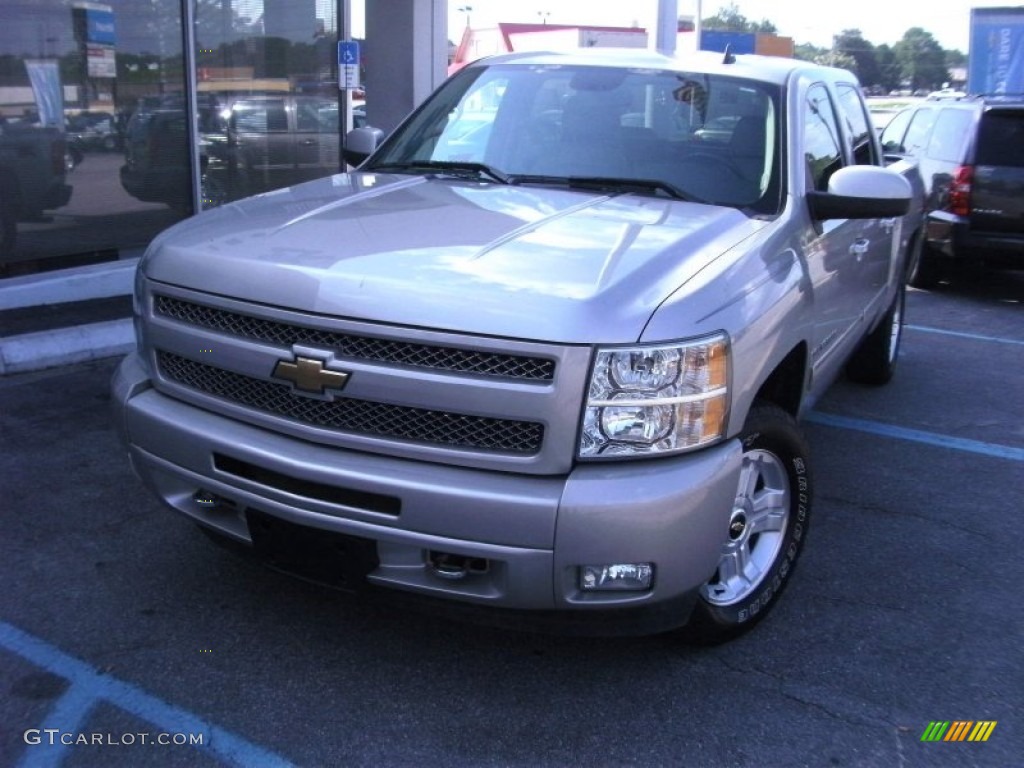 2009 Silverado 1500 LT Z71 Crew Cab 4x4 - Silver Birch Metallic / Dark Titanium photo #3