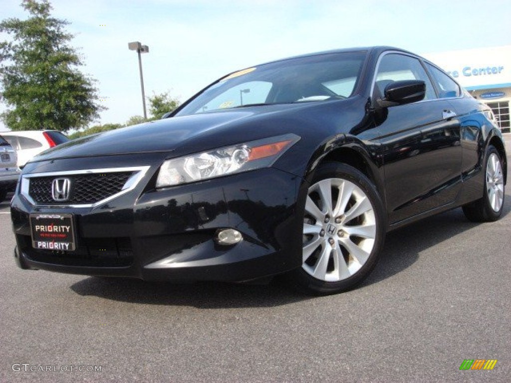 2008 Accord EX-L V6 Coupe - Nighthawk Black Pearl / Black photo #1