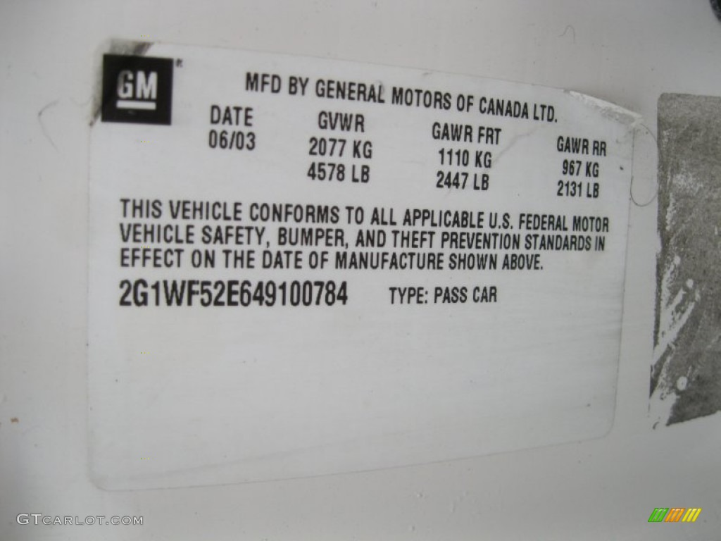 2004 Impala  - White / Medium Gray photo #24
