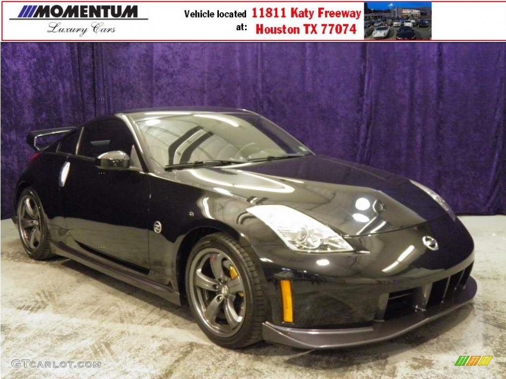 2008 350Z NISMO Coupe - Magnetic Black / NISMO Black/Red photo #1