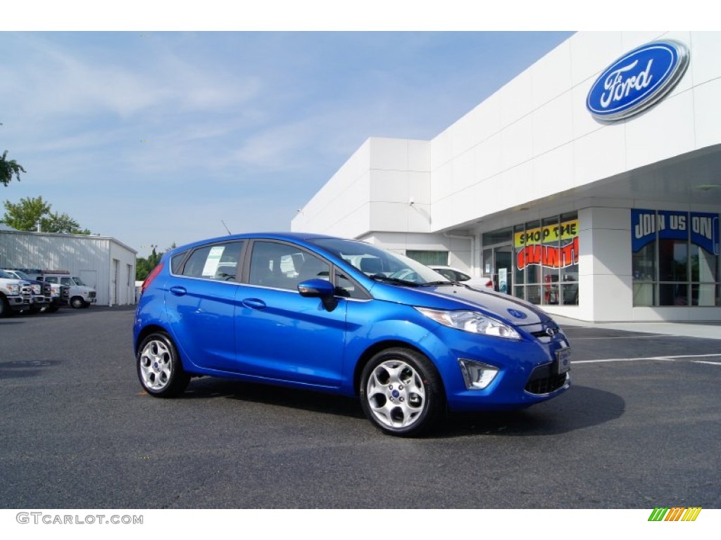 2011 Fiesta SES Hatchback - Blue Flame Metallic / Charcoal Black/Blue Cloth photo #1