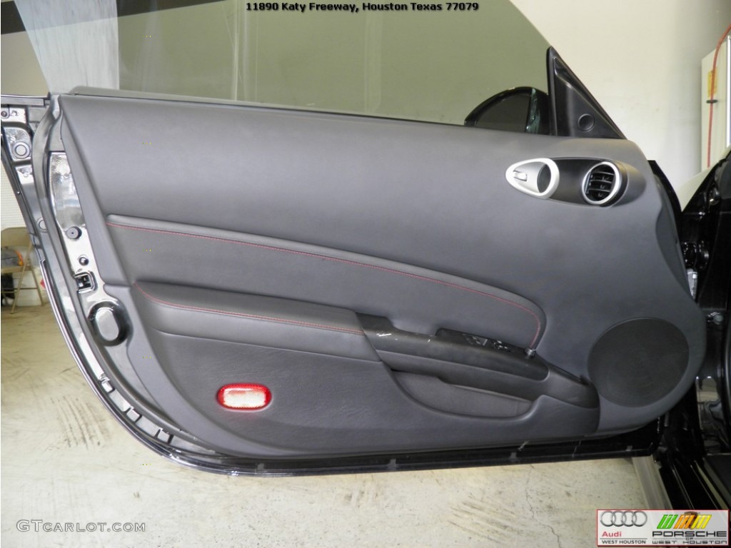 2008 Nissan 350Z NISMO Coupe NISMO Black/Red Door Panel Photo #52490576