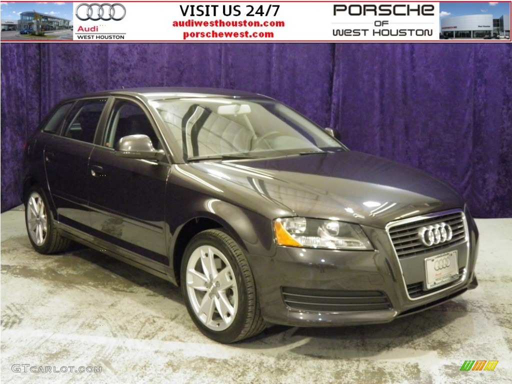 2009 A3 2.0T - Lava Grey Pearl Effect / Black photo #1