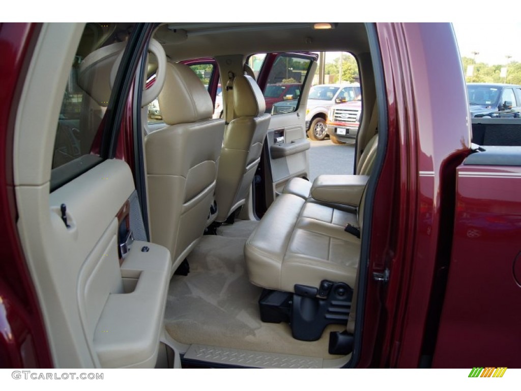 2006 F150 Lariat SuperCrew 4x4 - Dark Toreador Red Metallic / Tan photo #10