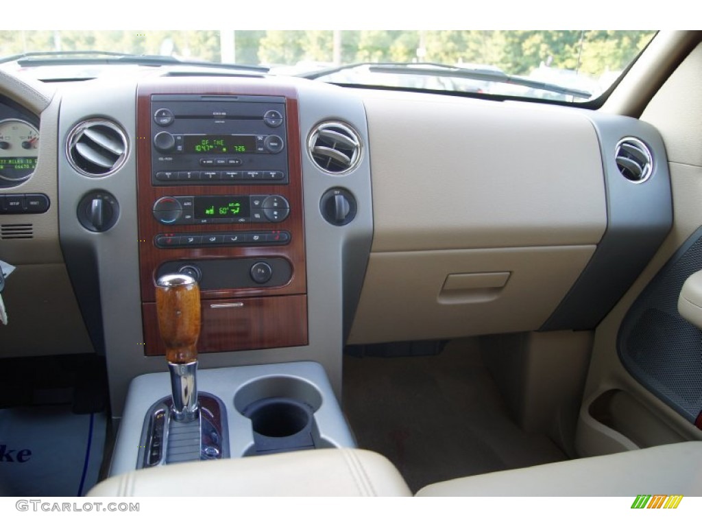 2006 F150 Lariat SuperCrew 4x4 - Dark Toreador Red Metallic / Tan photo #38