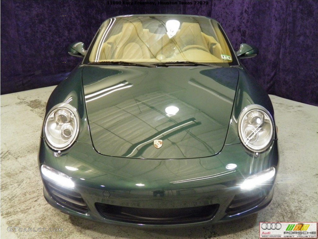 2009 911 Carrera S Cabriolet - Porsche Racing Green Metallic / Sand Beige photo #19