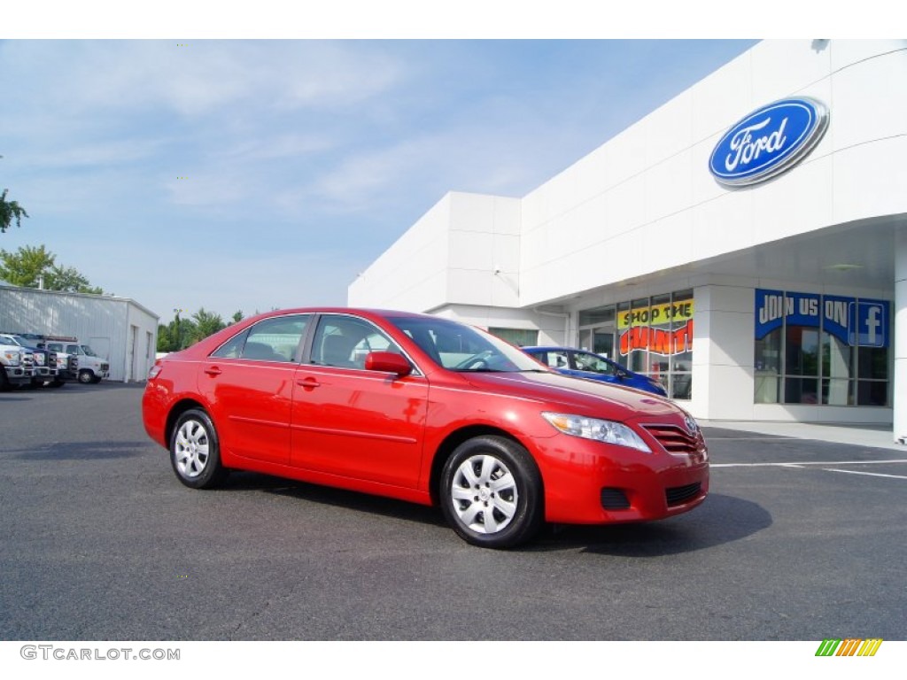 2010 Camry LE V6 - Barcelona Red Metallic / Bisque photo #1