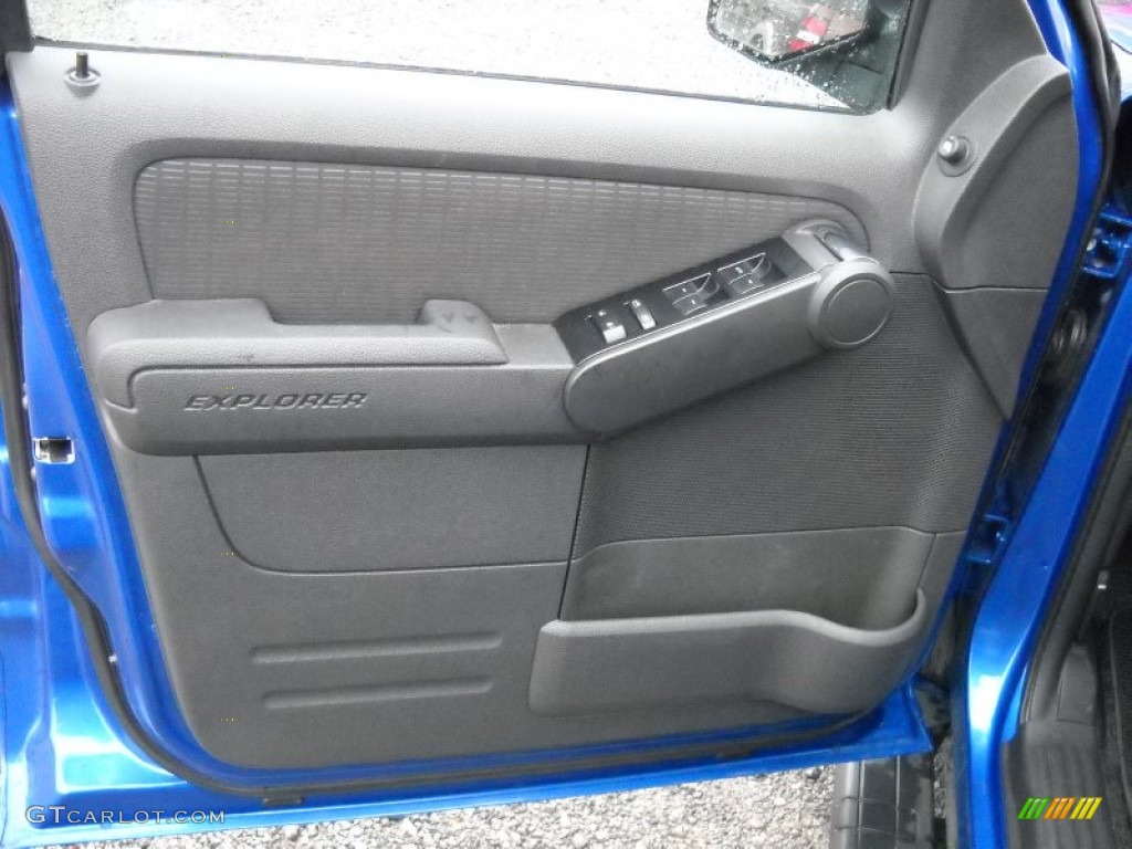 2010 Ford Explorer Sport Trac XLT 4x4 Charcoal Black Door Panel Photo #52496327