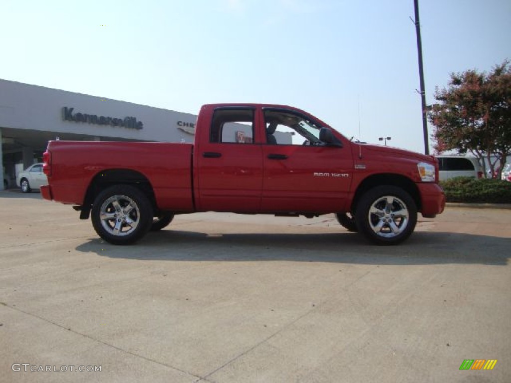 2007 Ram 1500 Sport Quad Cab 4x4 - Flame Red / Medium Slate Gray photo #2