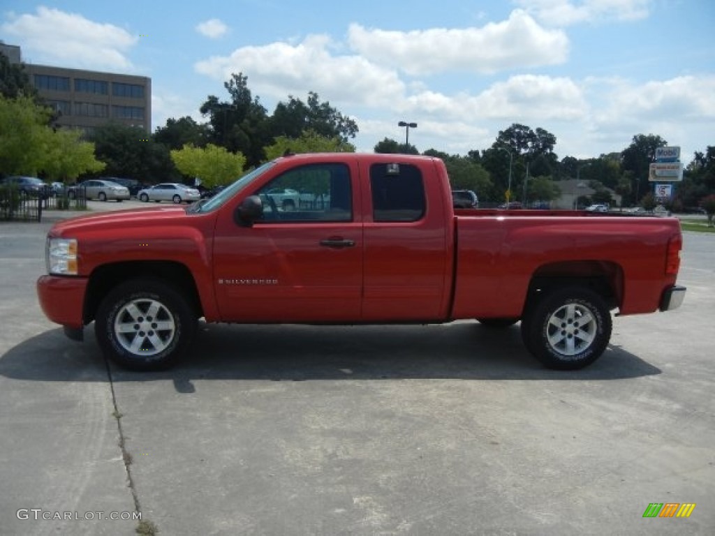2009 Silverado 1500 LS Extended Cab - Victory Red / Dark Titanium photo #5