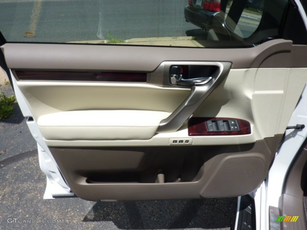 2011 Lexus GX 460 Ecru/Auburn Bubinga Door Panel Photo #52504152