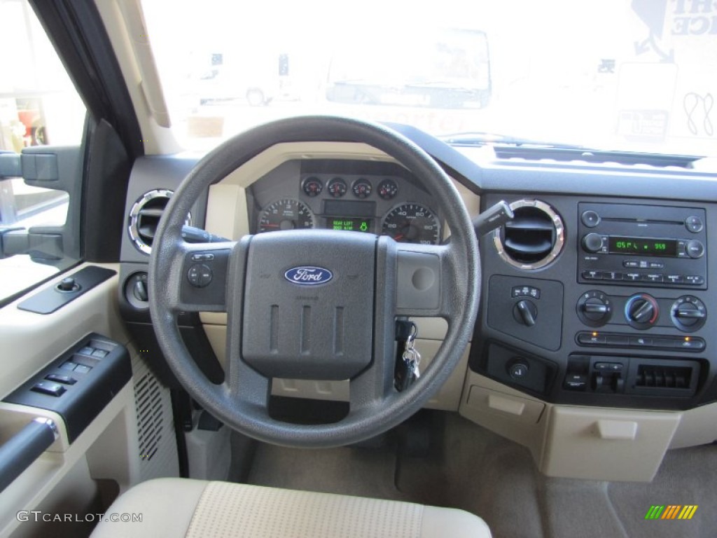 2008 Ford F250 Super Duty XLT Crew Cab 4x4 Camel Dashboard Photo #52506675