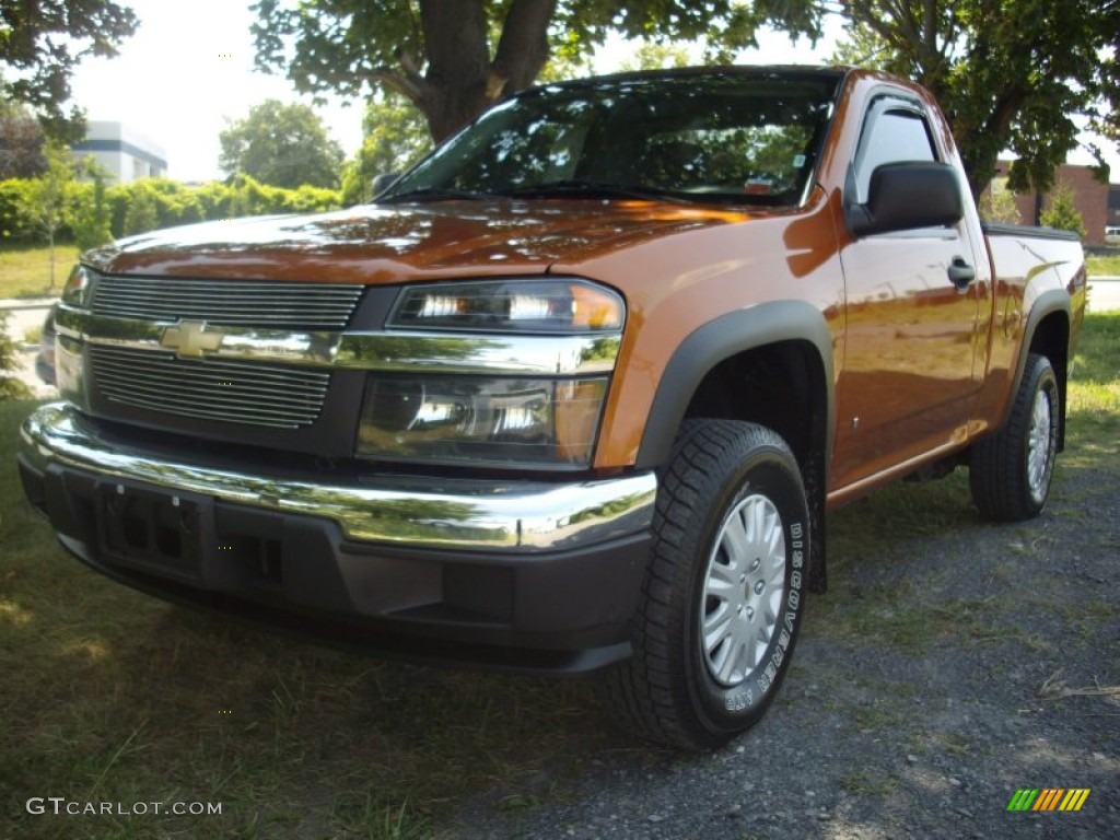 2006 Colorado Regular Cab 4x4 - Sunburst Orange Metallic / Medium Pewter photo #1