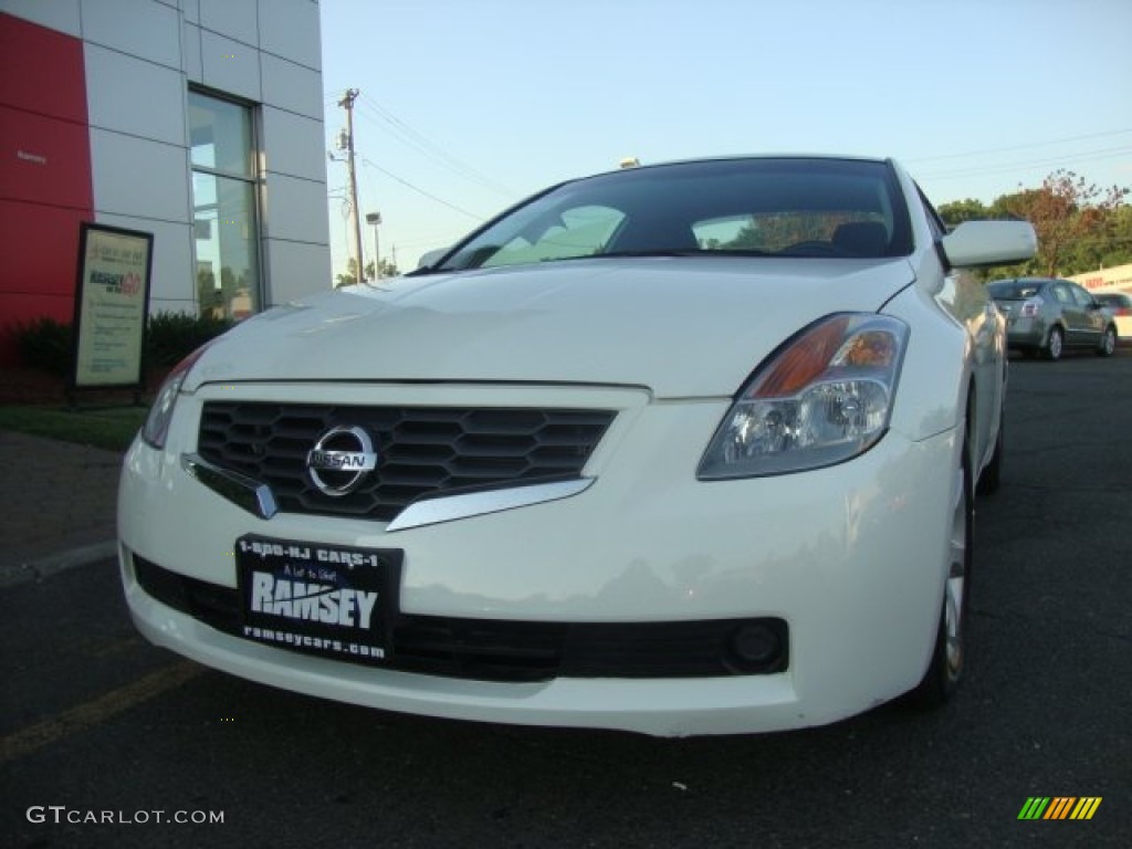 2008 Altima 2.5 S Coupe - Winter Frost Pearl / Charcoal photo #1