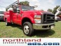 2008 Bright Red Ford F350 Super Duty XL Regular Cab 4x4 Chassis Commercial  photo #2