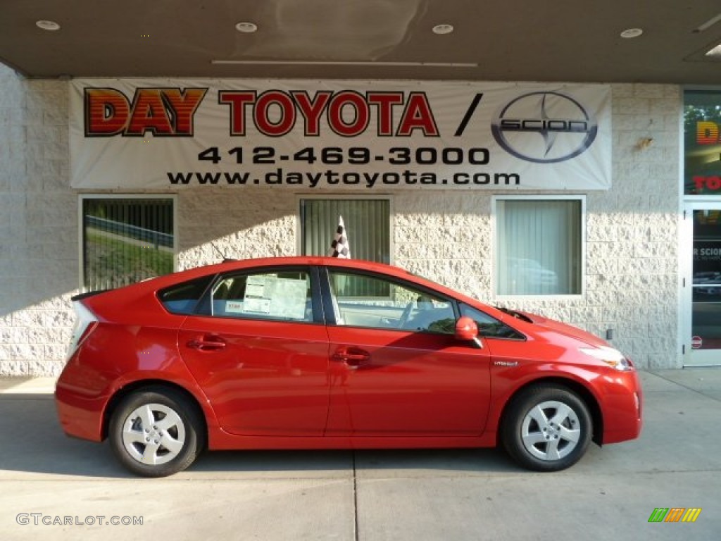 Barcelona Red Metallic Toyota Prius