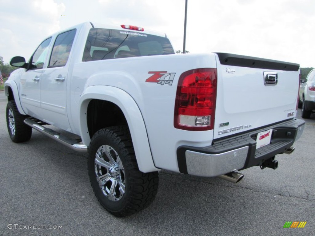 2011 Sierra 1500 SLE Crew Cab 4x4 - Summit White / Ebony photo #5