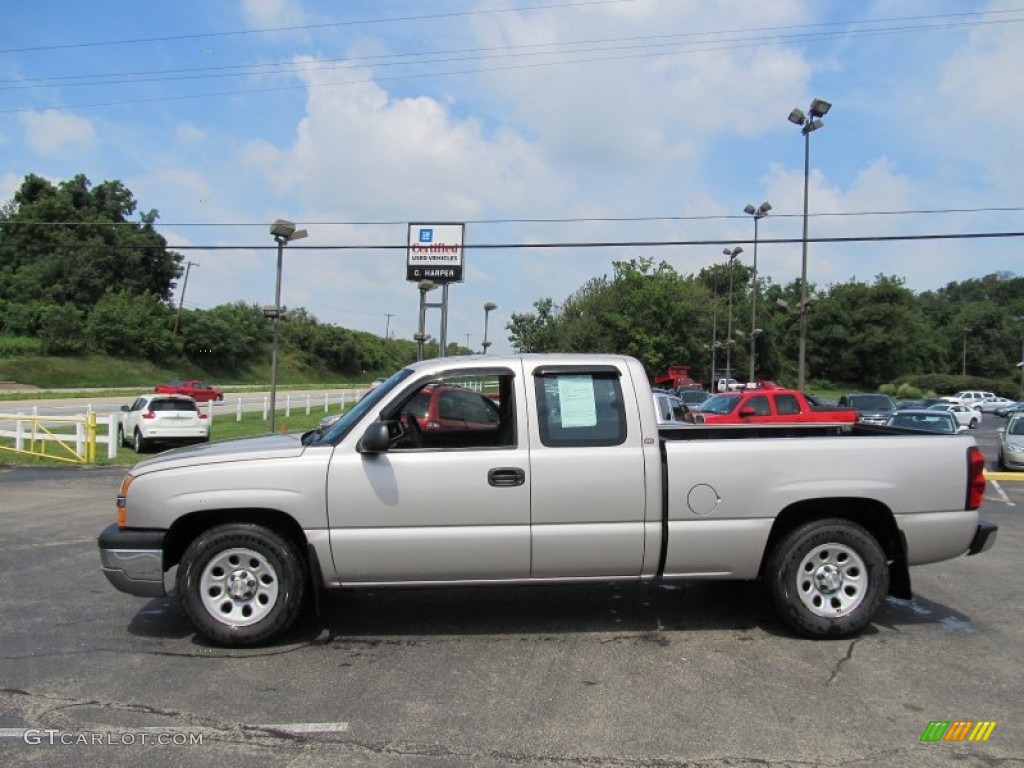 2005 Silverado 1500 Extended Cab - Silver Birch Metallic / Medium Gray photo #4