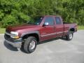 Dark Carmine Red Metallic 2002 Chevrolet Silverado 2500 LT Extended Cab 4x4 Exterior