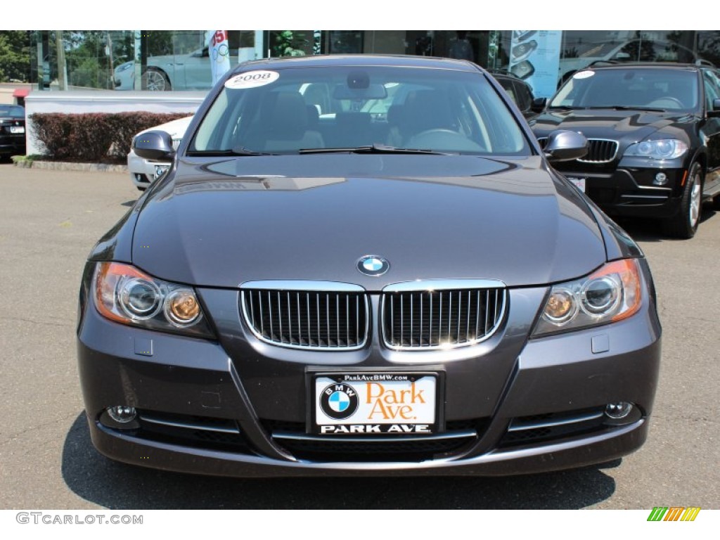 2008 3 Series 335xi Sedan - Sparkling Graphite Metallic / Black photo #2