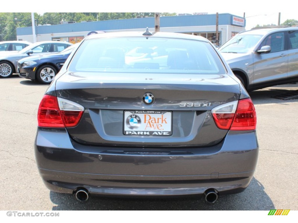2008 3 Series 335xi Sedan - Sparkling Graphite Metallic / Black photo #6