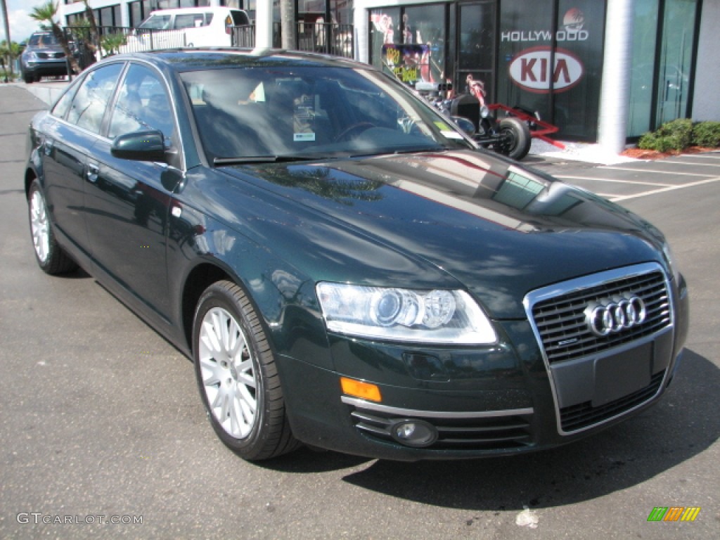2007 A6 3.2 quattro Sedan - Cambridge Green Pearl / Cardamom Beige photo #1