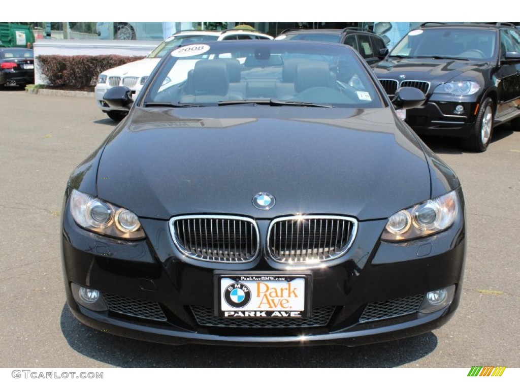 2008 3 Series 335i Convertible - Jet Black / Black photo #2