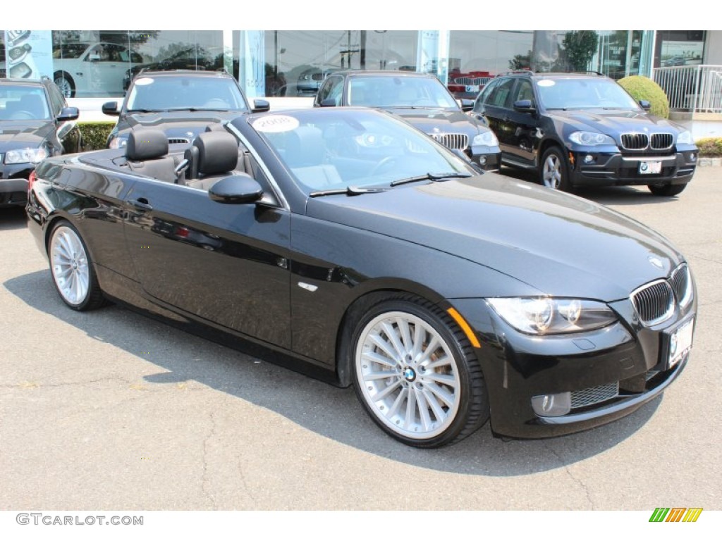 2008 3 Series 335i Convertible - Jet Black / Black photo #3