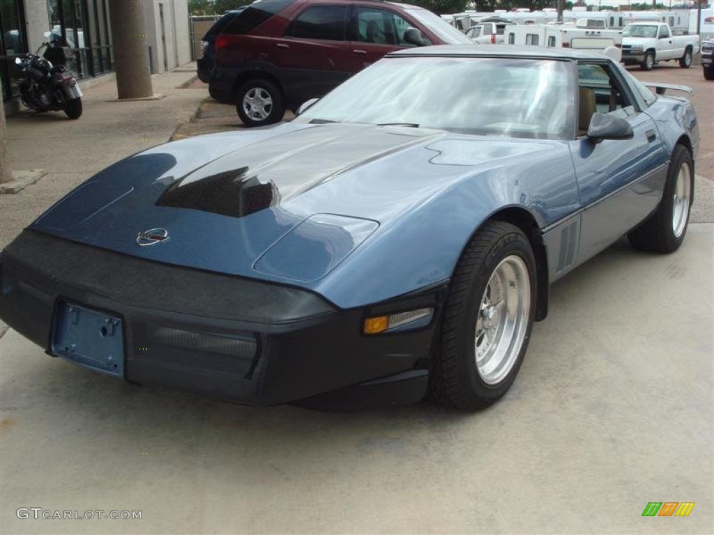1984 Corvette Coupe - Medium Blue Metallic / Saddle photo #1