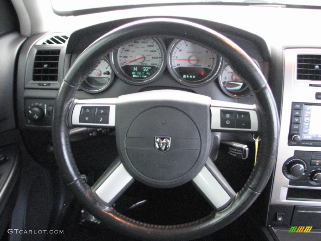 2008 Dodge Charger SRT-8 Dark Slate Gray Steering Wheel Photo #52514496