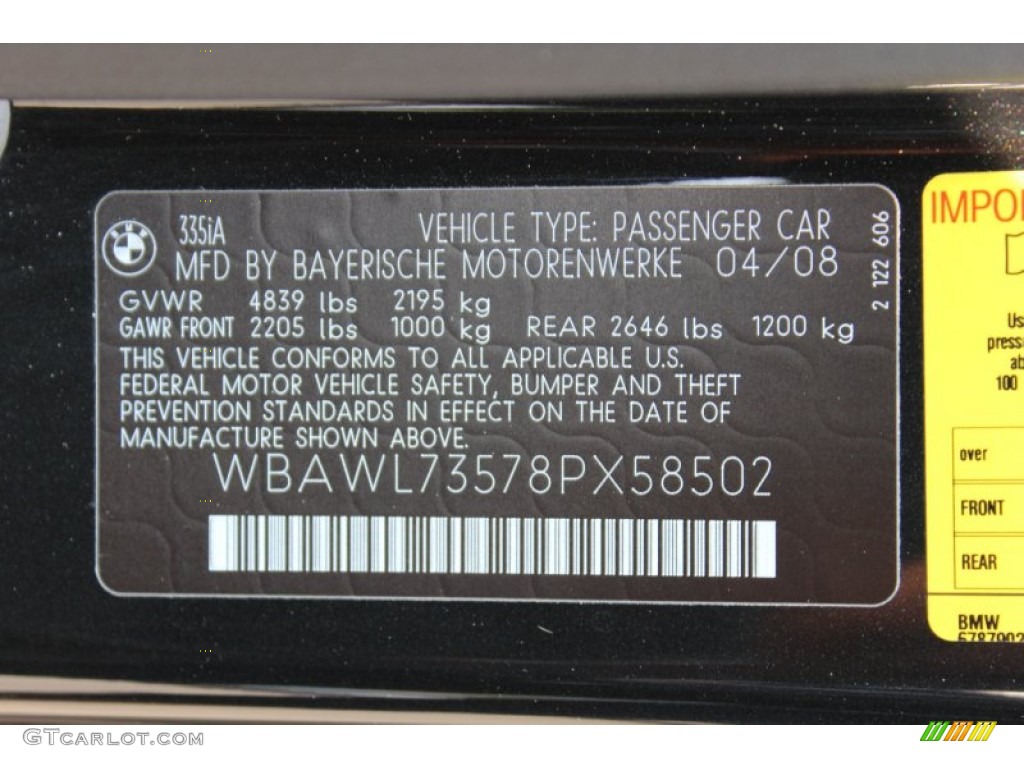 2008 3 Series 335i Convertible - Jet Black / Black photo #28