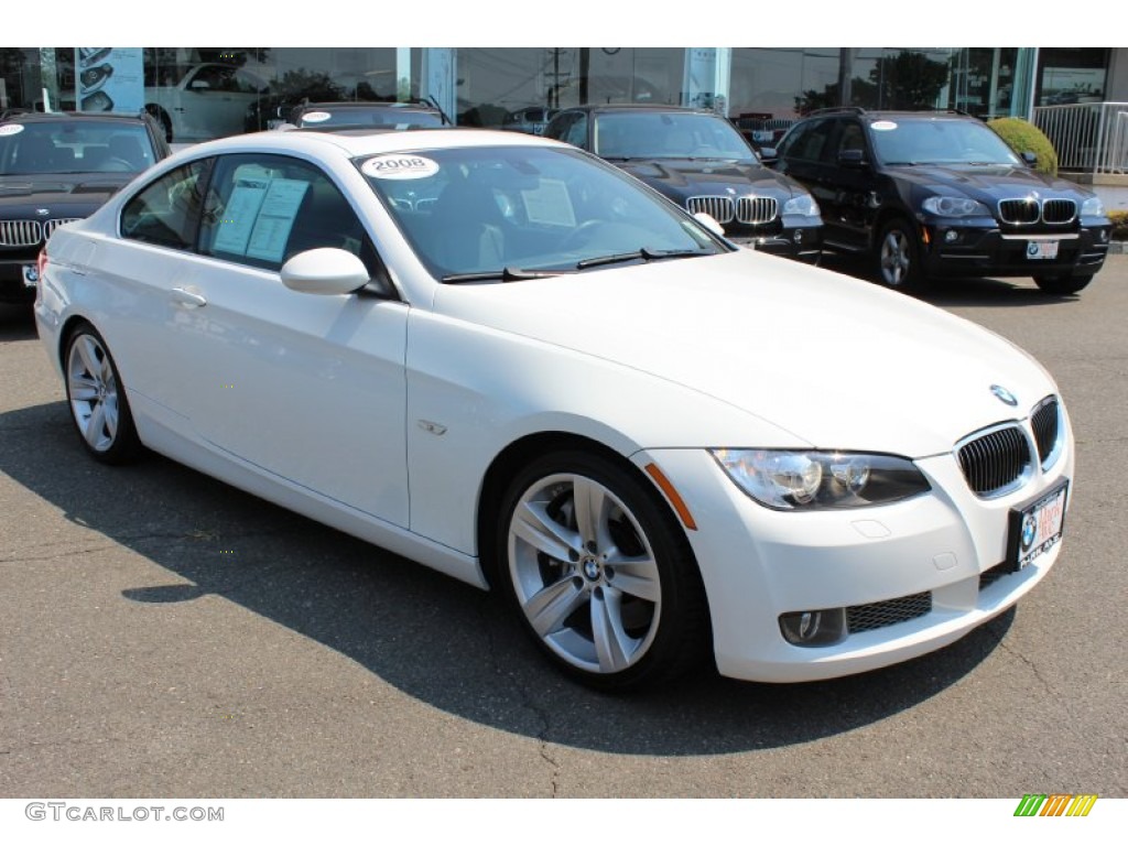 2008 3 Series 335i Coupe - Alpine White / Black photo #3