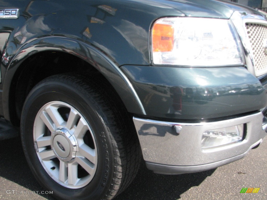 2004 F150 Lariat SuperCab - Aspen Green Metallic / Tan photo #2